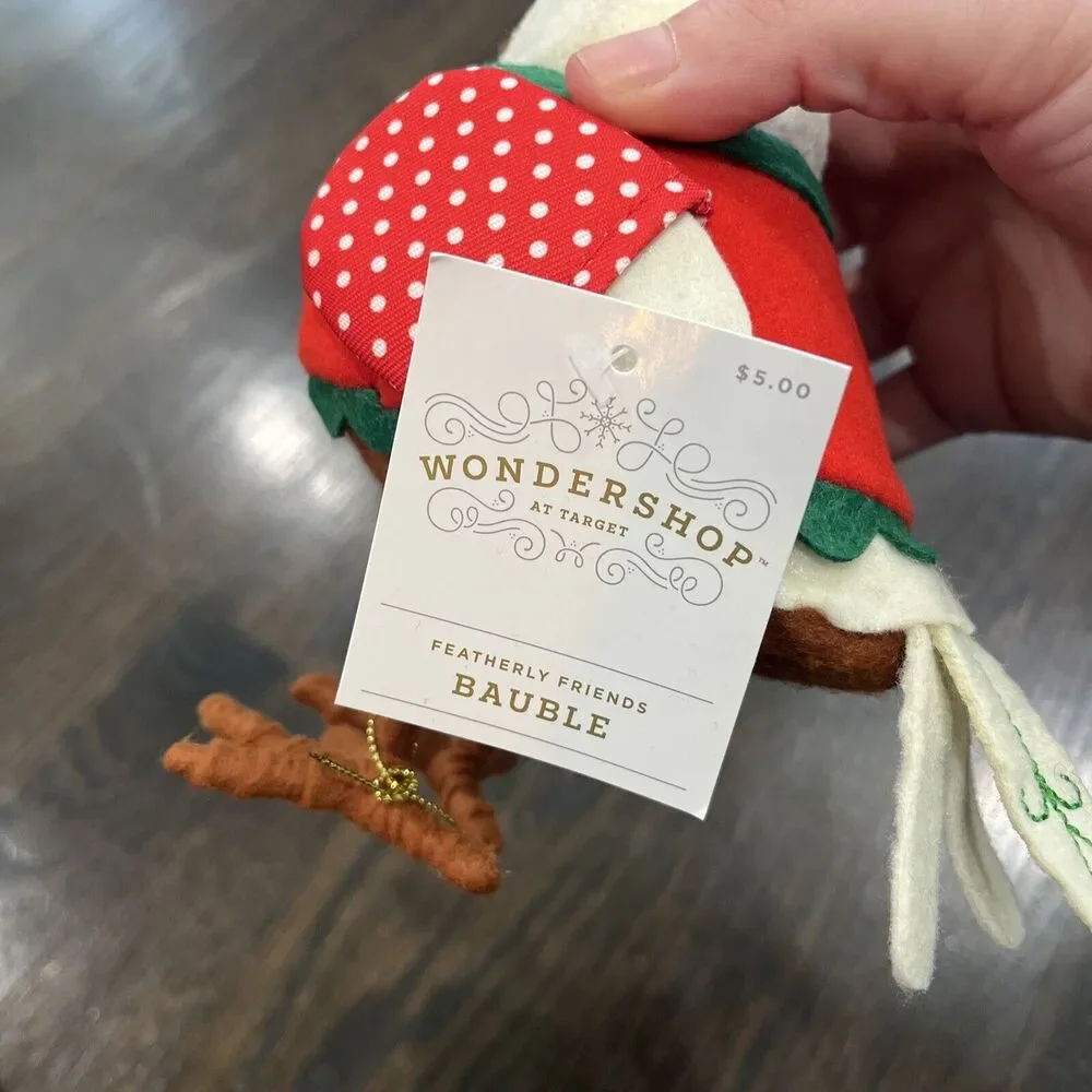 Target Wondershop 2023 Featherly Friends Bauble Christmas Elf‎ Bird Holiday